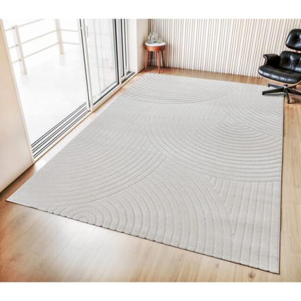 Vivant Japandi - Vloerkleed Laagpolig Effen - Creme- 280x380 CM