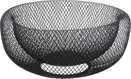 Fruitmand Opbergmand Mesh Zwart – Ø 27cm