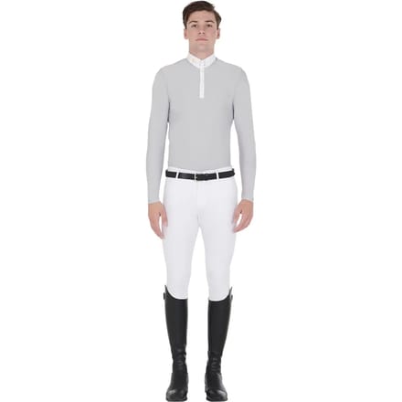 Technische paardrijpoloshirt met lange mouwen Equestro
