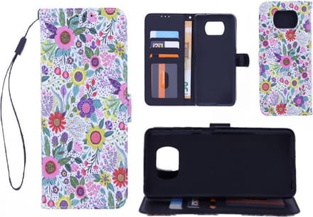 Bookcase Geschikt voor: Nokia 2.4 hoesje met print - Flowers