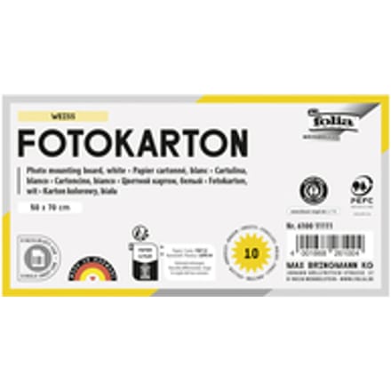 Fotokarton Folia 250gr 50x70cm parelmoer 00 wit