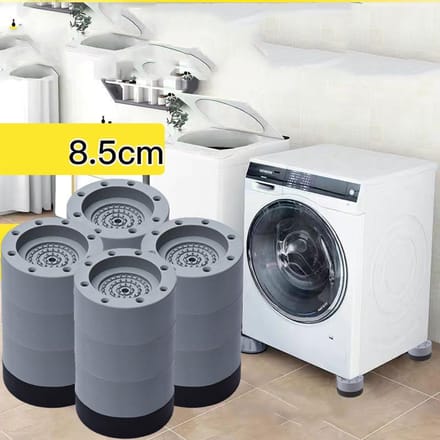 4 stks/set Anti Trillingen Wasmachine Voeten Pad Universele Wasmachine Antislip Roller Meubels Lifting Voet Basis 8cm-4pc grijs