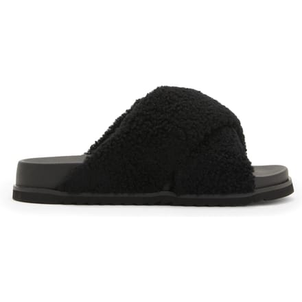 AllSaints Saki Shearling Sanda Black Taglia: 38 | Infradito Outlet | Donna | Nero