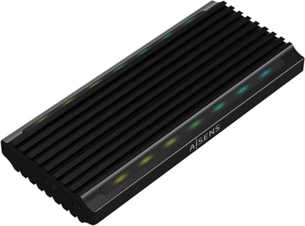 Hard drive case Aisens ASM2-RGB012B USB Black Ethernet LAN USB-C USB 3.2 Gen 2 (3.1 Gen 2)