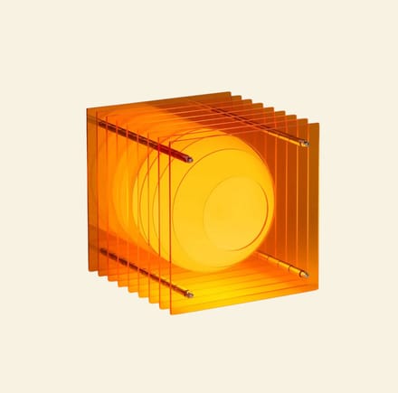 BaNG LOP - Design Lamp - Oranje - Acryl - Retro Space Age Tafellamp - Mid Century Modern Interieur