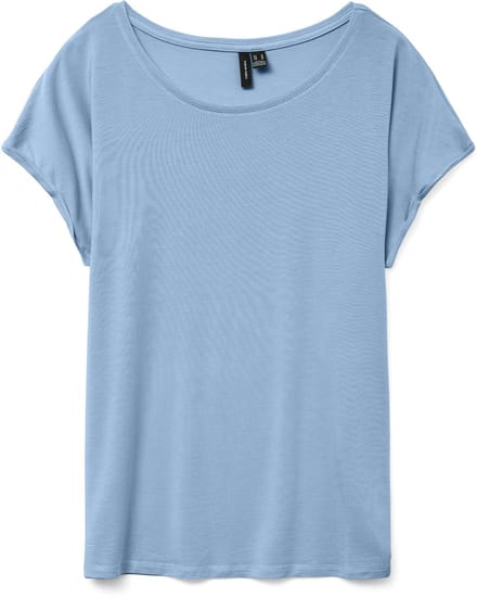 Vero Moda T-shirt Vmava Plain Ss Top Ga Jrs Noos 10284468 Airy Blue Dames Maat - M