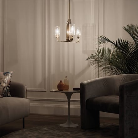 Kichler LED Kroonluchter | 3X E14 Max 40W | Dimbaar | Brushed Natural Brass