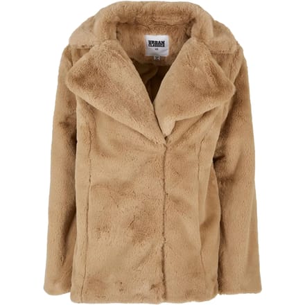 Urban Classics - Lapel Teddy Jacket - S - Beige