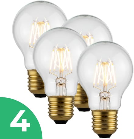 Trixline Peertje Gloeilamp E27 - 75W - Warm Wit Licht (2700K) - 765 lm - 1 jaar - Dimbaar - 4 stuks