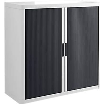 Roldeurkast - B 1100 x D 415 x H 1040 mm - wit/antraciet