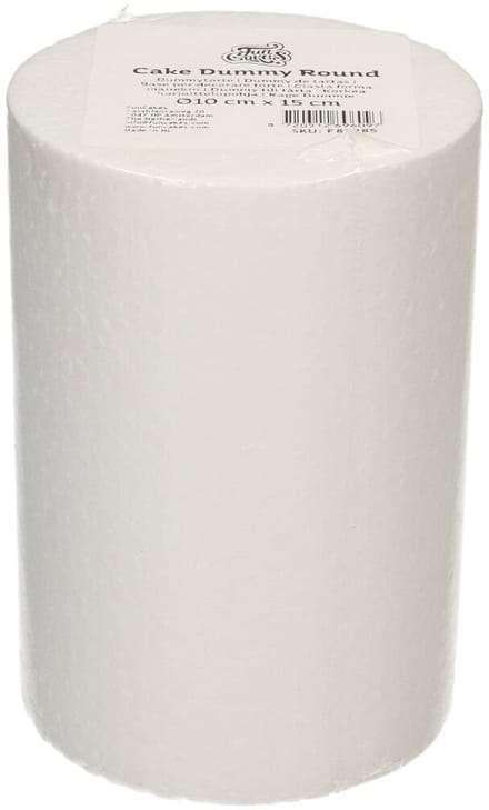 FunCakes Taart Dummy - Piepschuim Blok - Rond - Ø10 cm x 15 cm
