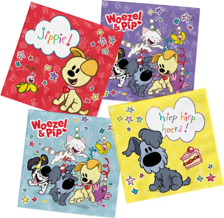 Folat - Servetten - Woezel en Pip (20 stuks)