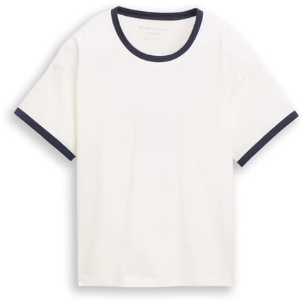 Tom Tailor - Oversized T-shirt met print - Maat 176 - Whisper White