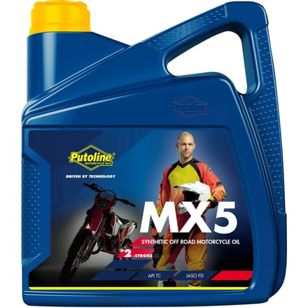 Putoline MX5 Synthetische 2-takt Motocross Enduro Motorolie Mengolie - 4 Liter