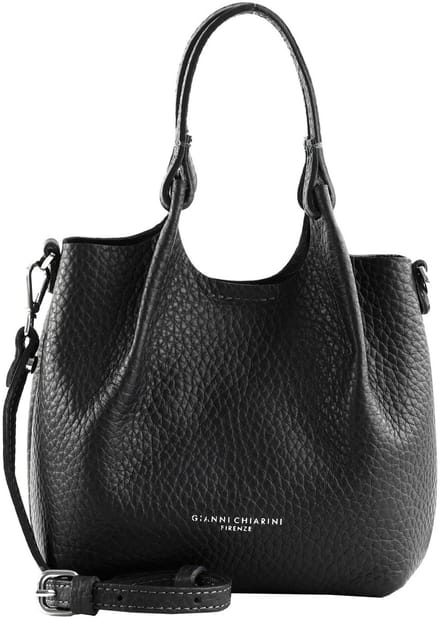 GIANNI CHIARINI Leren handtas schoudertas Dua Handbag Nero zwart