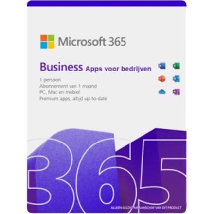 Microsoft 365 apps voor bedrijven | Maandabonnement | 1 Gebruiker | 15 Apparaten