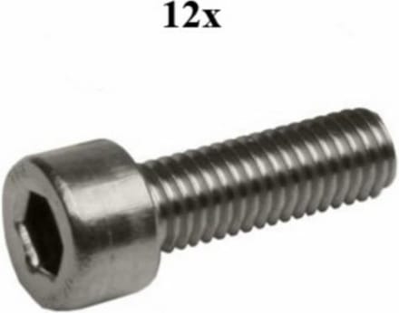 Bofix Inbusbout M8 X 30mm Rvs 12 Stuks