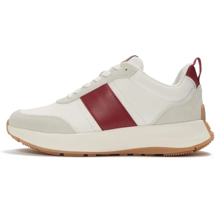 FitFlop FitFlop F-Mode Flow Sneaker - Leather & Suede Mix WIT - Maat 40