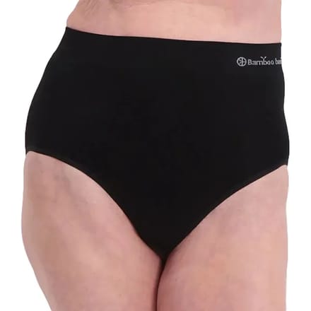 Comfortabel & Zijdezacht Bamboo Basics Seamless Extra High Briefs Amy (2-pack) - Zwart - M