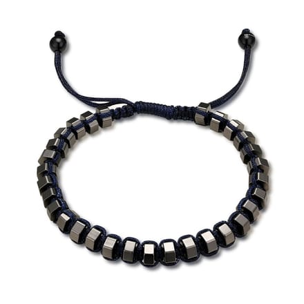 Twice As Nice Armband in edelstaal, blokjes Zilverkleurig 19cm+5cm