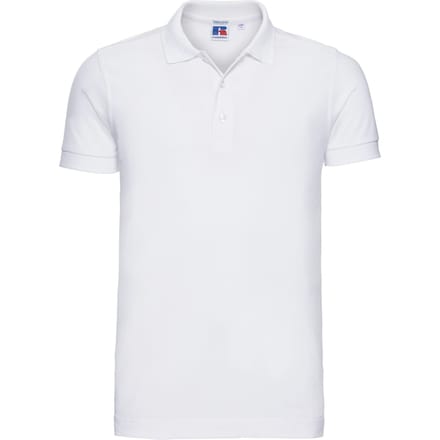 Russell Heren Rekken Korte Mouw Poloshirt (Wit)