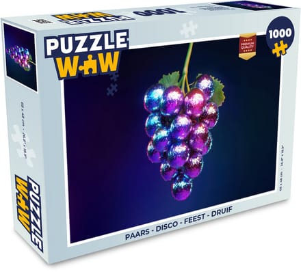 Puzzel Paars - Disco - Feest - Druif - Legpuzzel - Puzzel 1000 stukjes volwassenen