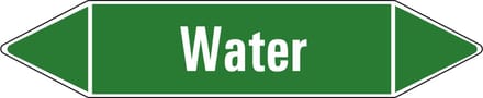 Water leidingmarkering op vel 75 x 17 mm - 8 per vel