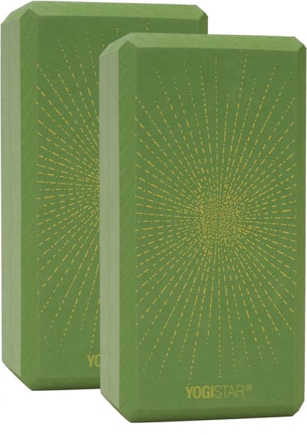 Yogablock yogiblock® basic - art collection - sparkling sunray - kiwi - 2er-Set