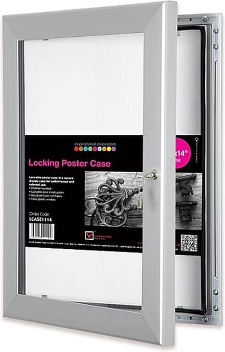 Aluanz Postervitrine A2 – Waterdichte Buitenvitrine – Afsluitbare Wandvitrine – Aluminium – Binnen & Buiten – 42 x 59,4 cm