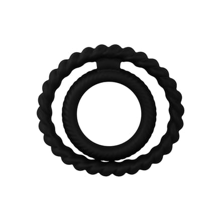Dorcel - Dual Ring - Siliconen Rekbare Cockring – Zwart