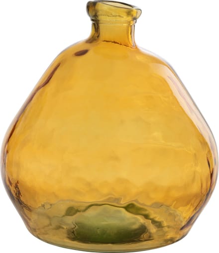 J-Line vaas Laura - glas - oker - large - Ø 45 cm