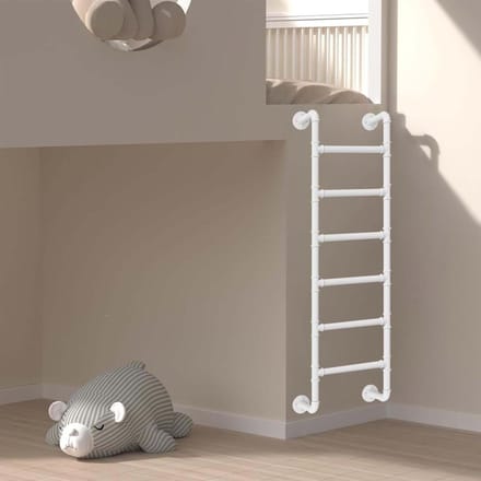 Klimladder - Zolder trap - Hoge planken bereiken - Ruimtebesparend ontwerp - Aanpasbare hoogte - Wit