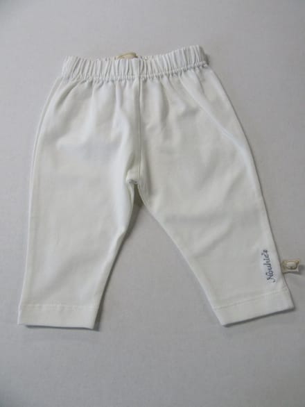 noukie's , broekje , wit , uni , sweat stof ,  3 maand