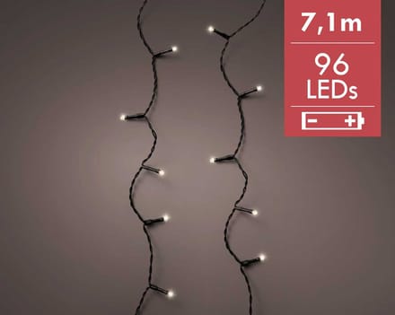 Kerstverlichting batterij LED Durawise Strings 7,1M - 96 lampjes