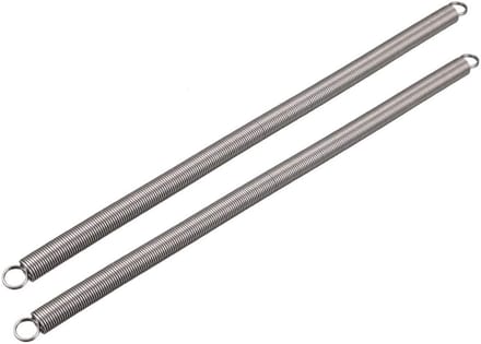 Set van 2 Spiraal Trekveren met Dubbele Haak - 300mm Lengte