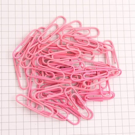 28mm Roze Paperclips - Set van 100 Stuks voor Kantoor, School en Creatieve Projecten