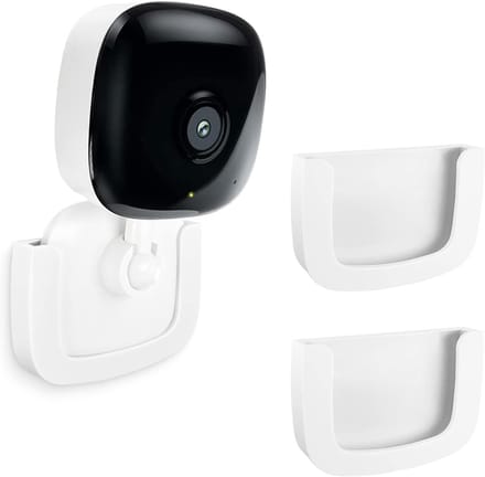 Camera Wandhouder - Bevestigingsset - Veilige Beveiliging - Zonder Boren - 2-Pack - Wit