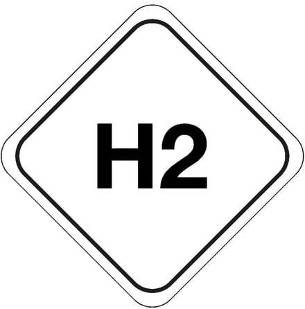 H2 gas sticker 150 x 150 mm