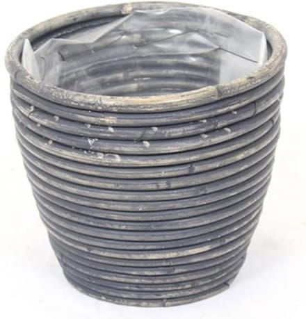 Van der leeden - Pot Rond Ballon Streep Blauw - 13x11 cm