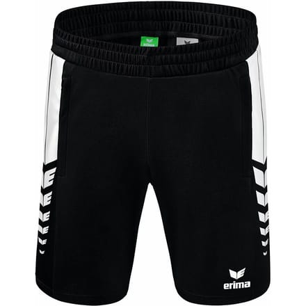 Erima Six Wings Worker Short Heren - Wit / Zwart | Maat: M