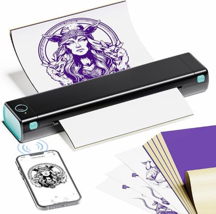 Thuys – Luxe Tattoo Stencil Printer – Thermische Printer – Bluetooth – Draadloos – Eenvoudige Bediening – Zwart