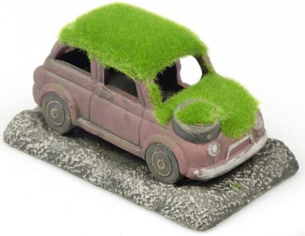 Aquarium ornament auto - Decoratie auto met mos v2 - 16x9x9cm