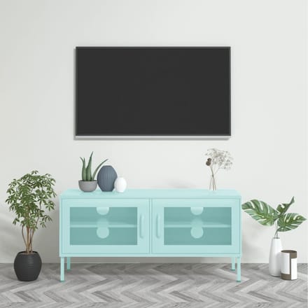 vidaXL - Tv-meubel - 105x35x50 - cm - staal - mintkleurig