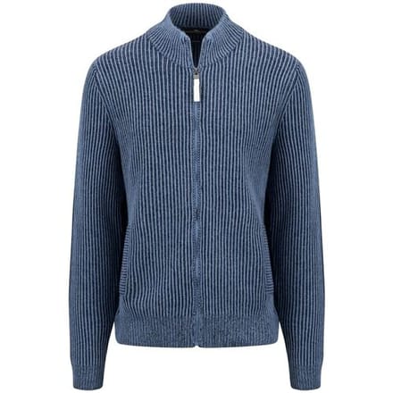 Fynch-Hatton Vest Cardigan Zip Merino Cashmere Plated Structure Cloud Blue / male