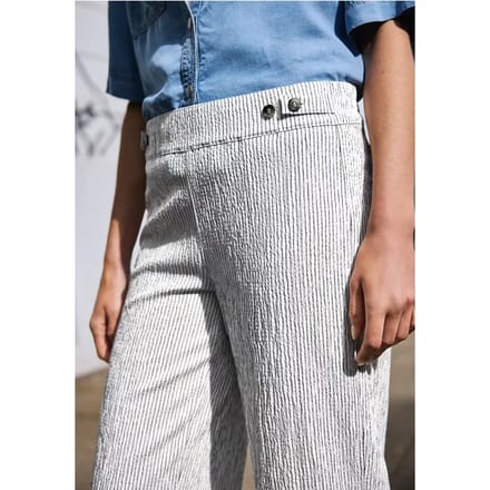 Gestreepte 7/8 broek Wide Legs