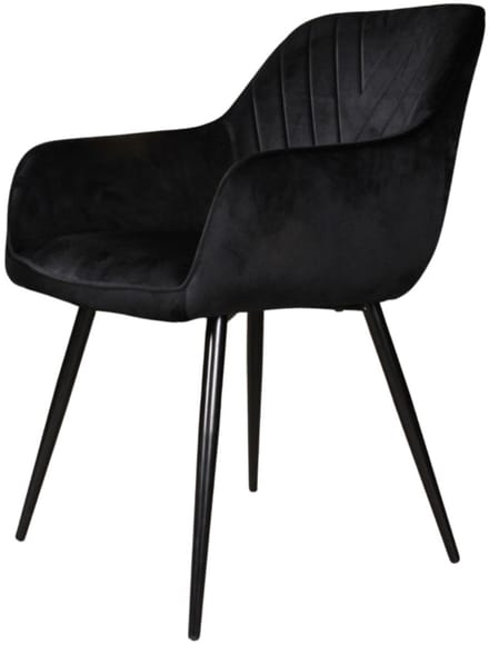 DS4U® Gaby armstoel velvet zwart
