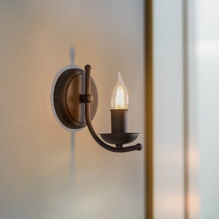 Lamkur Wandlamp Kandela, zwart