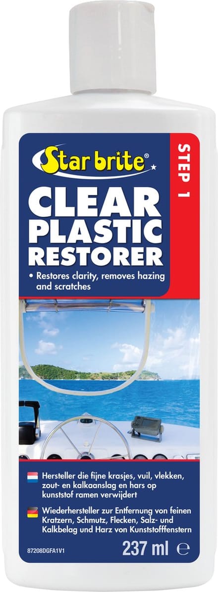 STAR BRITE Clear Plastic Restorer - Step 1 - Vernieuwt & Herstelt Oppervlakken van Kunststof - 237 ml