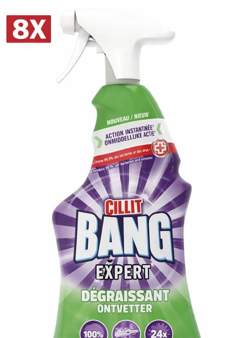8 x Cillit Bang Power Cleaner Schoonmaakspray Universal Ontvetter 750 ml