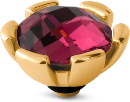 Melano Twisted Secured Steentje Fuchsia | Goud